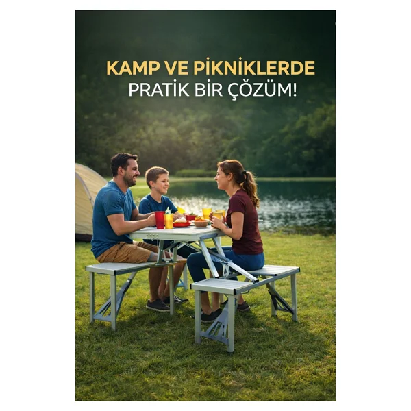ROBO 4 Kişilik Katlanır Kamp Masası - Görsel 7