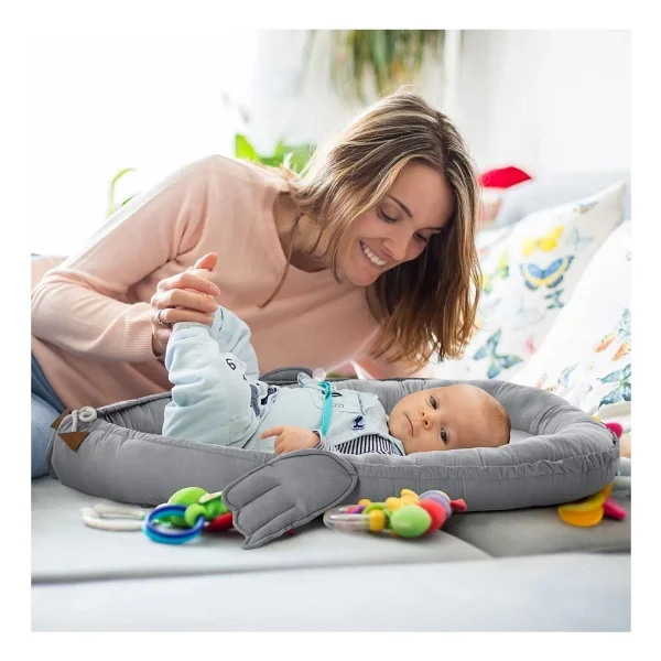 Wellgro Melek Kanatlı Oyuncak Barlı Babynest Gri - Görsel 4