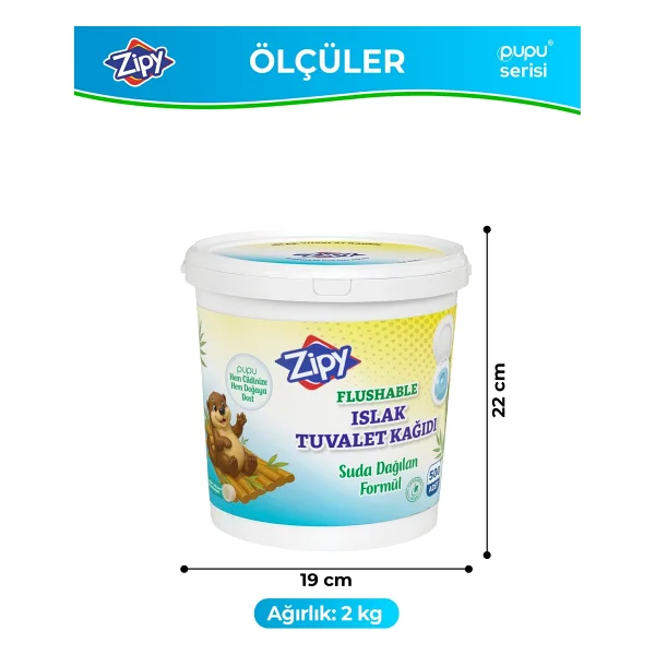 4 Katlı Yedek Suda Dağılan Formül Ultra Yumuşak 500 Adet Islak Tuvalet Kağıdı - Görsel 3