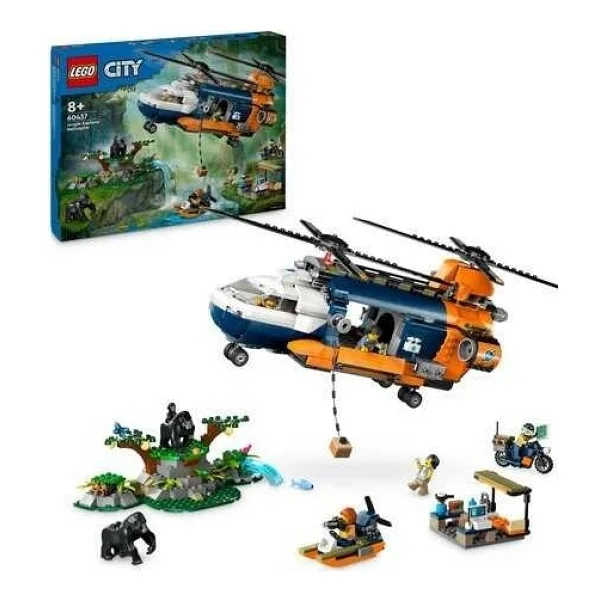 Lego 60437 City Orman Kaşifinin Helikopteri Kamp Yerinde - Görsel 4