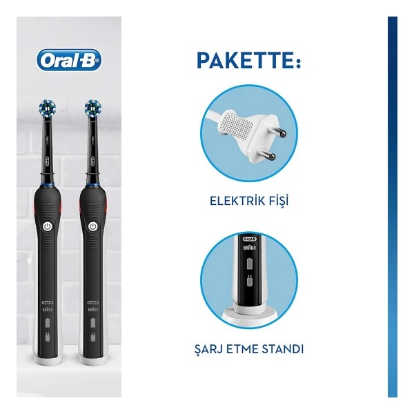 Oral-B Pro 2900 2'li Şarjlı Diş Fırçası - Görsel 2