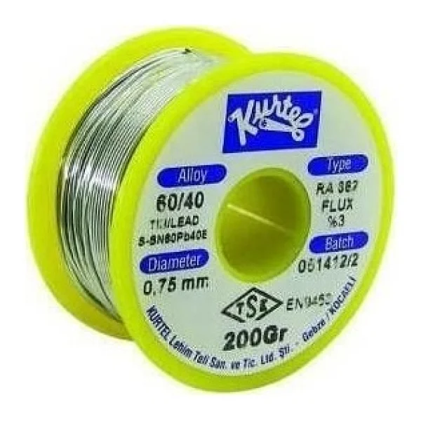 Kurtel 200 gr Kendinden Pastalı Lehim Teli 0.75 mm Yüksek Performanslı Lehimleme İçin Uygun - Görsel 5