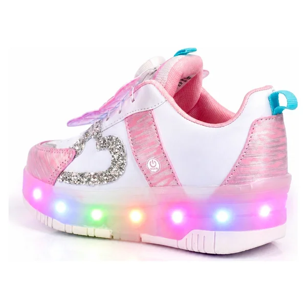 Rocky Sport Kanatlı Kız Çocuk Patenli, Işıklı, Rahat Mor Spor Ayakkabı&sneaker 4 Teker Kaykay Ayakkabı - 33 - Görsel 9