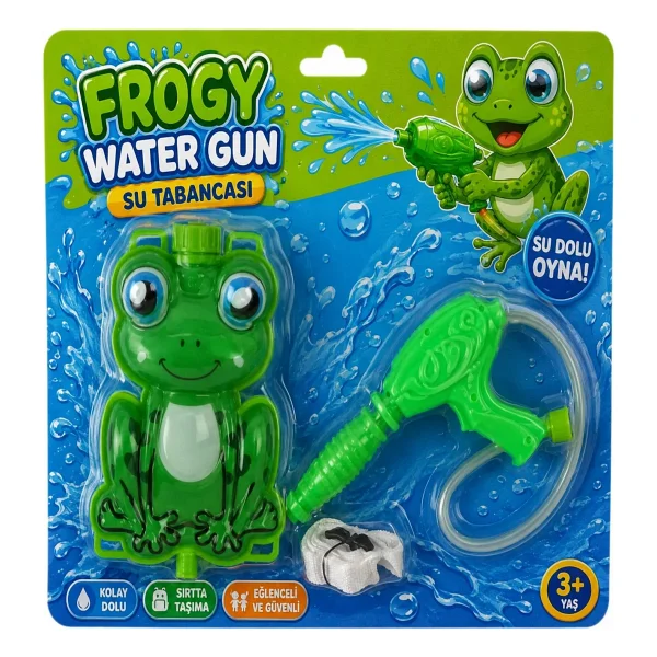 NeUygun Sırt Çantalı Su Tabancası Pompalı Özel Hazneli Su Tüfeği 1000 ml Frogy Water Gun Su Tabancası - Görsel 3