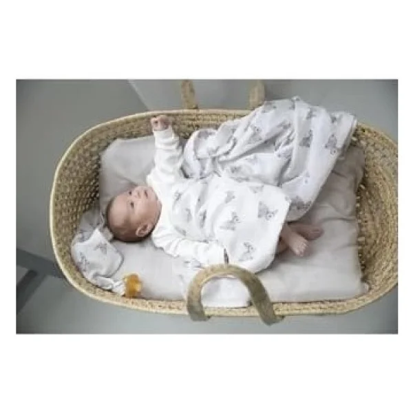 Deux Lapins Bebe Lapin Müslin Örtü 100x100 cm - Görsel 4