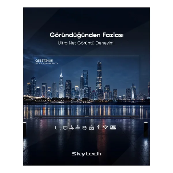 Skytech Q50ST3405 4K Ultra HD 50" 127 Ekran Uydu Alıcılı Android Smart QLED TV - Görsel 6