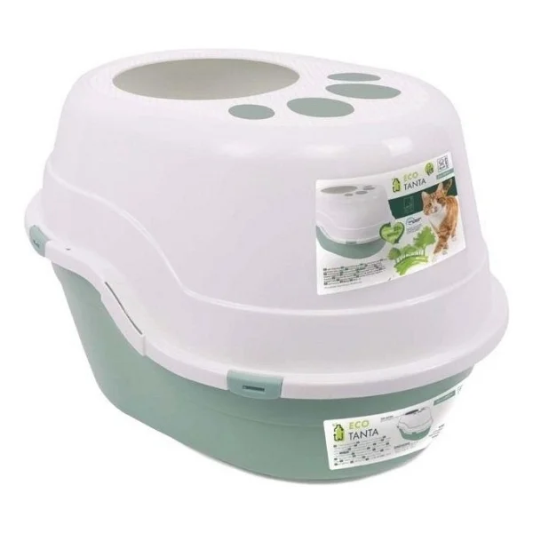 M-Pets Eco Tanta Sea Green Üstten Kapaklı Kedi Tuvaleti - Görsel 4