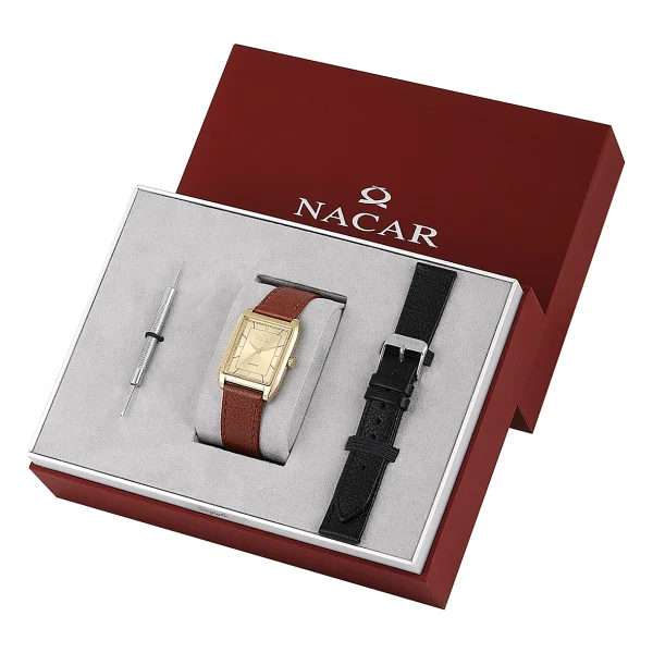 Nacar NC08-29420738-DCL2 Kahverengi-Altın Erkek Kol Saati - Görsel 3