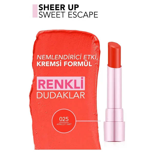 Flormar Sheer Up Sweet Escape Nemlendirici Stick Ruj - Görsel 10