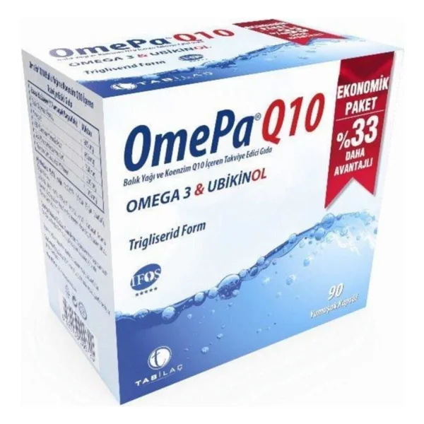OmePa Q10 Omega 3 Ubiquinol 90 Kapsül - Görsel 9