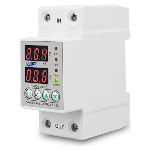 Tomzn Voltaj ve Akım Koruma Rölesi Yüksek Alçak Gerilim Koruyucu Monofaz 40A Elektrik Bekçisi - Görsel 4