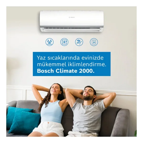 Bosch Climate 2000 CL2000U W 70 E 24000 BTU Duvar Tipi Split Klima - Görsel 6