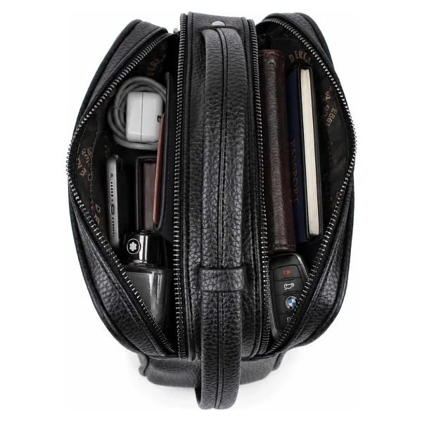 Derise Club Erkek Siyah El Çantası Portföy Çanta Iki Bölmeli El Çantası Clutch Çanta - Görsel 8