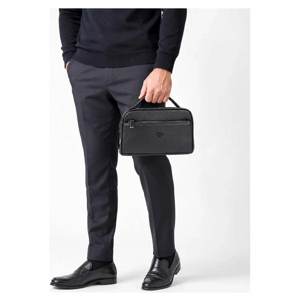 Derise Club Erkek Siyah El Çantası Portföy Çanta Iki Bölmeli El Çantası Clutch Çanta - Görsel 9