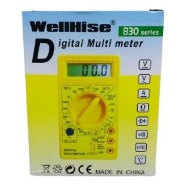 Wellhise 830 Dijital Multimetre Avometre-Elektrik Ölçüm - yok - Görsel 4