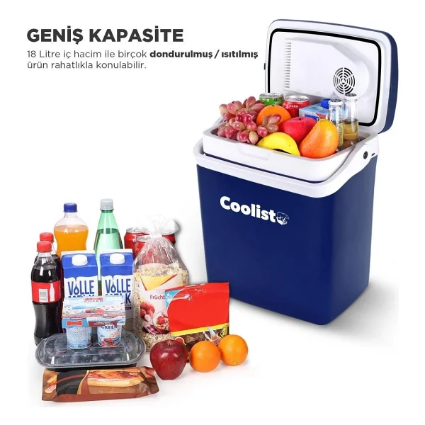 Coolist CLT18 12-220 V 18 lt Termoelektrikli Araç Buzdolabı - Görsel 2