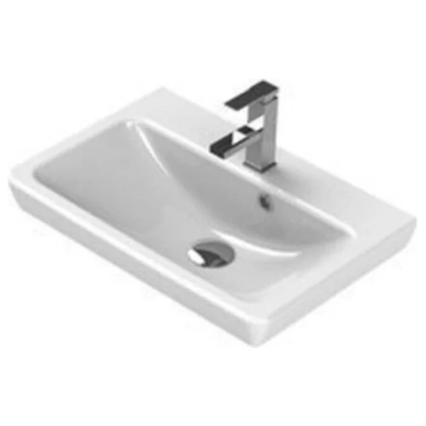 Turkuaz Seramik Cerastyle Porto 55x38 cm Etajerli Lavabo - Görsel 7