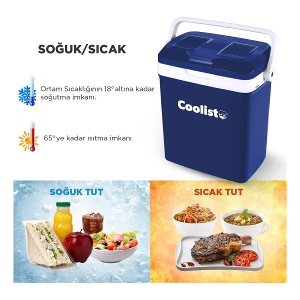 Coolist CLT18 12-220 V 18 lt Termoelektrikli Araç Buzdolabı - Görsel 3