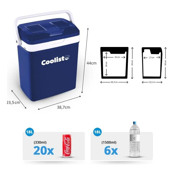Coolist CLT18 12-220 V 18 lt Termoelektrikli Araç Buzdolabı - Görsel 5