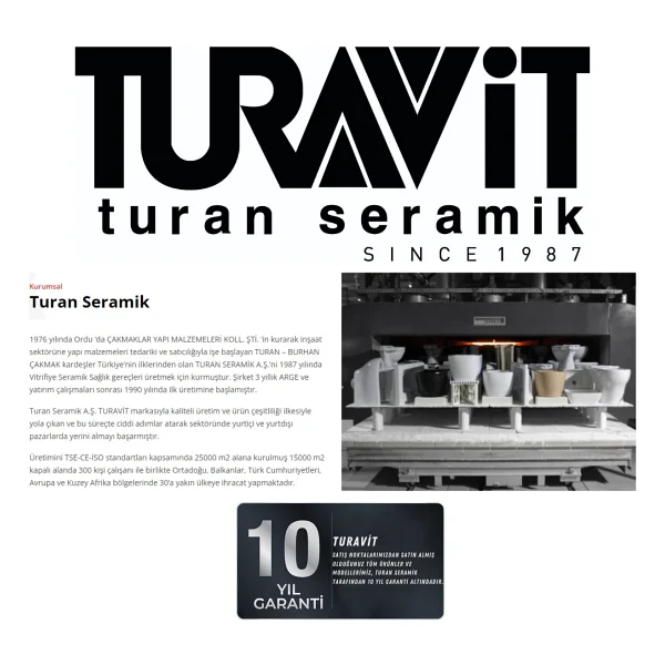 Turavit Luna Kanalsız Mat Cappucino Asma Klozet LN5610C, Luna Mat Cappucino Duroplast Yavaş Kapak - Bej - Görsel 7
