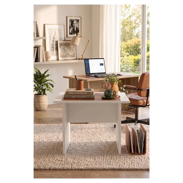 Yurudesign Vario B Ofis Sehpası 3 Renk - Beyaz - Görsel 2