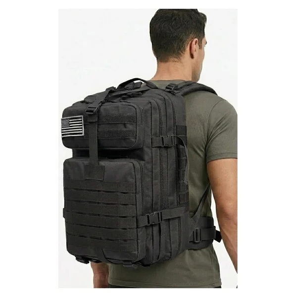 Single Sword 50L Taktik Sırt Çantası Su Geçirmez Askeri Outdoor Kamp Dağcı Çanta - Renk: Siyah - Standart - Görsel 3