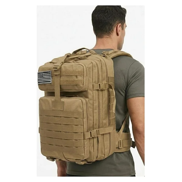 Single Sword 50L Taktik Sırt Çantası Su Geçirmez Askeri Outdoor Kamp Dağcı Çanta - Renk: Siyah - Standart - Görsel 4