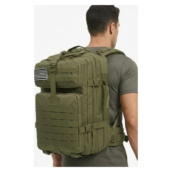 Single Sword 50L Taktik Sırt Çantası Su Geçirmez Askeri Outdoor Kamp Dağcı Çanta - Renk: Siyah - Standart - Görsel 5