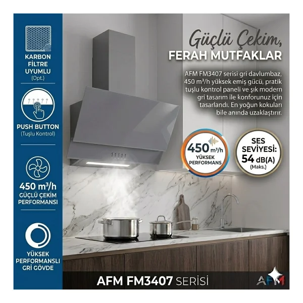 Alveus Afm Serisi Fc-38 Cam Antrasit-Gri 3'Lü Ankastre Set ( Fm7710 + Fm2210 + Fm3407) - Görsel 3