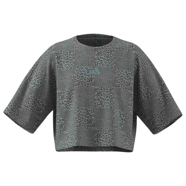 Adidas Future Icons All Over Printed KB6926 Gri Kısa Kollu Bisiklet Yaka Çocuk Tişört - Görsel 7