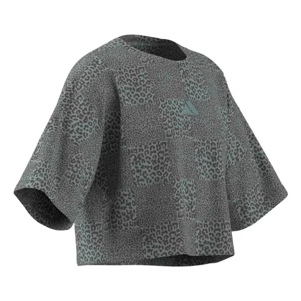 Adidas Future Icons All Over Printed KB6926 Gri Kısa Kollu Bisiklet Yaka Çocuk Tişört - Görsel 8