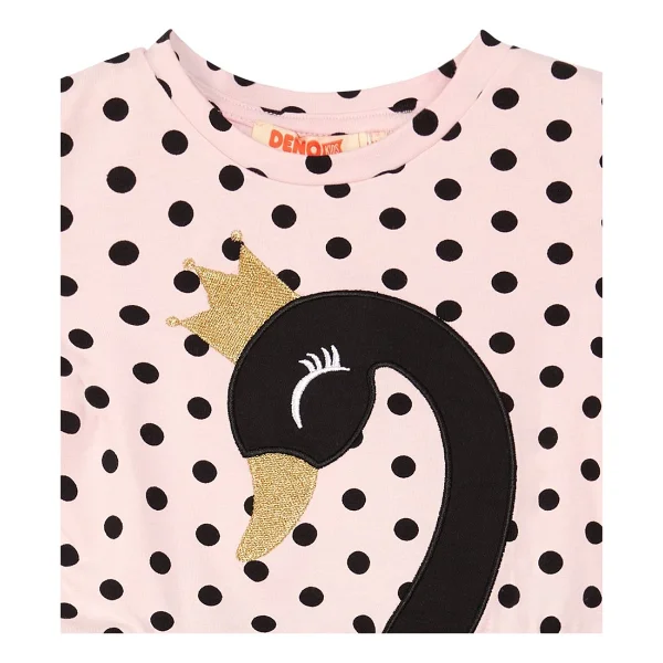 Denokids Kiz Cocuk Siyah Elbise Tüllü Tütü Elbise Abiye Puantiye Elbise - 7 Yaş - Pembe - Siyah - Görsel 5