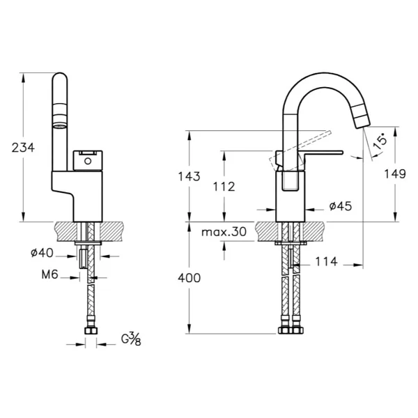 Artema Fold S A42534 Döner Borulu Lavabo Bataryası - Görsel 3