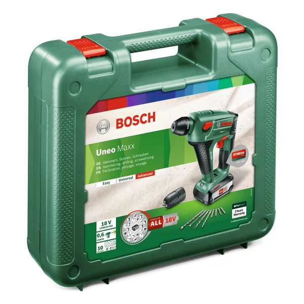 Bosch Uneo Maxx Tek Akülü 2.5 Ah Kırıcı-Delici - Görsel 3