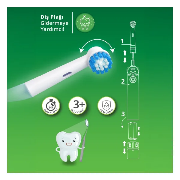 Kiwi KTB-6014 Şarjlı Çocuk Diş Fırçası - Görsel 3