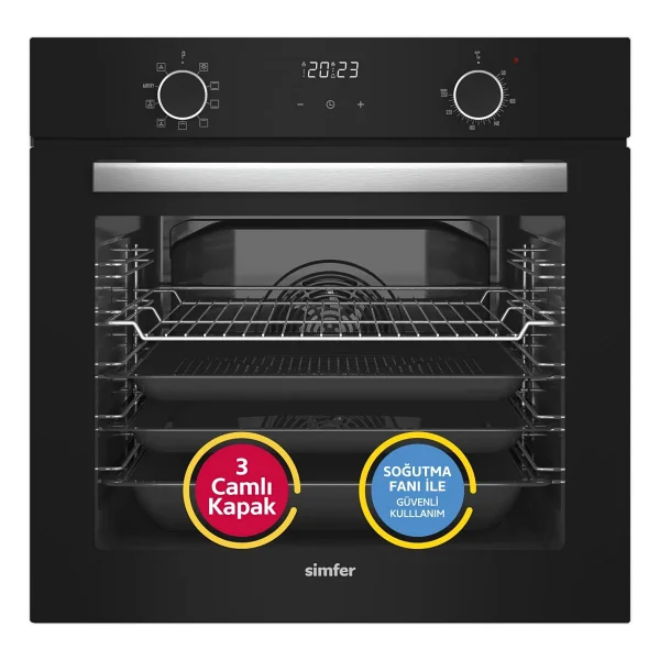 Simfer Airfry 8215 76 lt Siyah Ankastre Fırın - Görsel 10