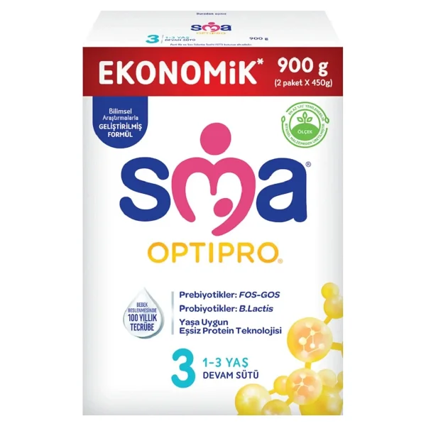 SMA Optipro 3 Probiyotik Devam Sütü 900 gr 6 Adet - Görsel 2