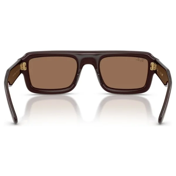 Ray-Ban Flacko Puffer 4954 689673 Transparent Dark Brown-Brown Güneş Gözlüğü - Görsel 3