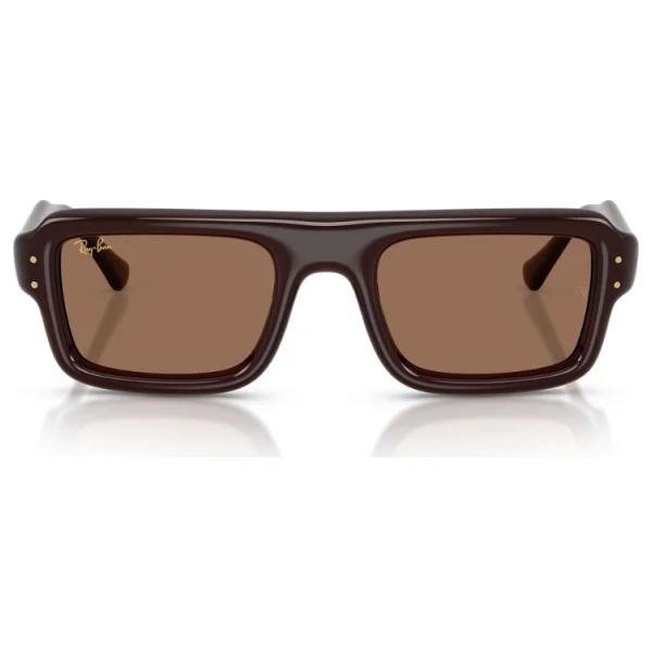 Ray-Ban Flacko Puffer 4954 689673 Transparent Dark Brown-Brown Güneş Gözlüğü - Görsel 5