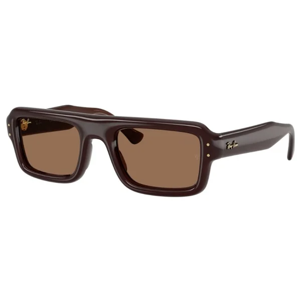 Ray-Ban Flacko Puffer 4954 689673 Transparent Dark Brown-Brown Güneş Gözlüğü - Görsel 7