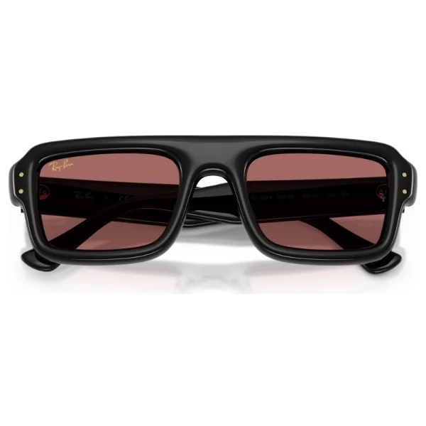 Ray-Ban Flacko Puffer 4954 601/69 Black-Dark Violet Güneş Gözlüğü - Görsel 4