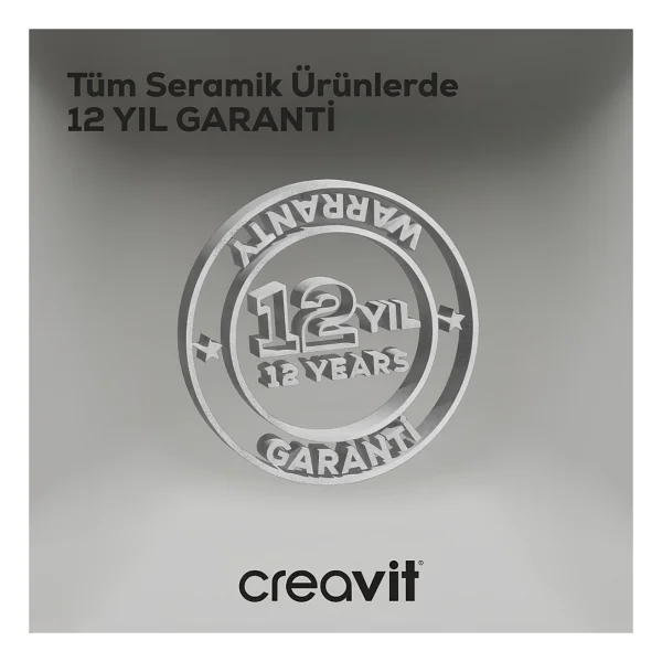 Creavit Free Rim-Off FE322-00CM00E Antrasit Mat Asma Klozet - Görsel 7