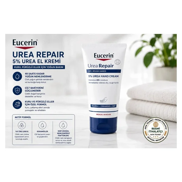 Eucerin Urea Repair Nemlendirici 75 ml El Kremi - Görsel 6