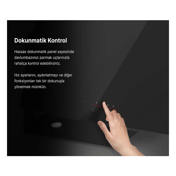 Tecna DA 671ES Siyah Duvar Tipi Davlumbaz - Görsel 5