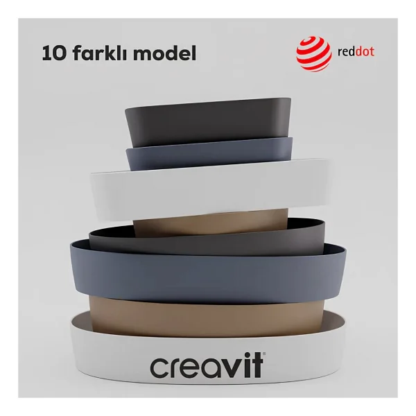 Creavit Loop LP161 40x60 cm Tezgah Üstü Oval Çanak Lavabo - Görsel 7