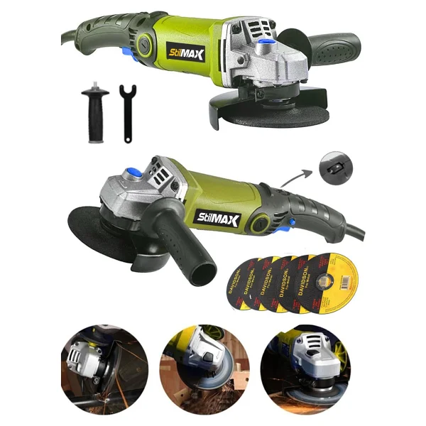 Stilmax 3500W 6 Kademe Devir Ayarlı Spiral Taşlama Makinesi Avuç Içi Taşlama 125MM 5 Ad Taş Hediyeli - Görsel 2