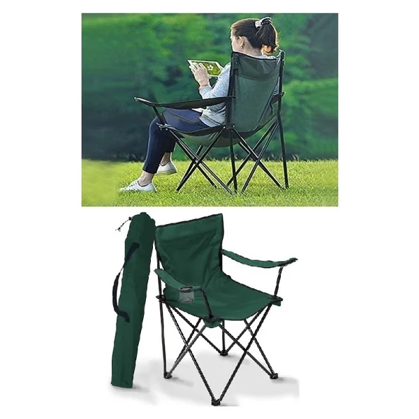 Depolife Çantalı Katlanır Kamp Piknik Koltuğu Masa Seti Bahçe Plaj Masalı Sandalye Takımı Bardaklı Askılı Set - Görsel 5