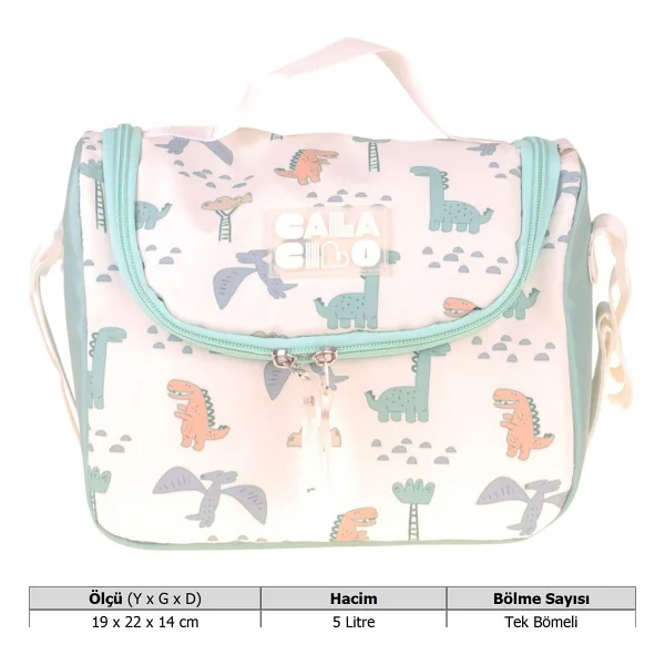 Calacilo C4057 Dinozor Baskılı Beslenme Çantası - Görsel 5