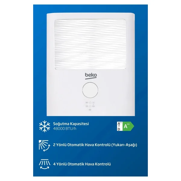 Beko 74826 A++ 48000 BTU Inverter Salon Tipi Klima - Görsel 7