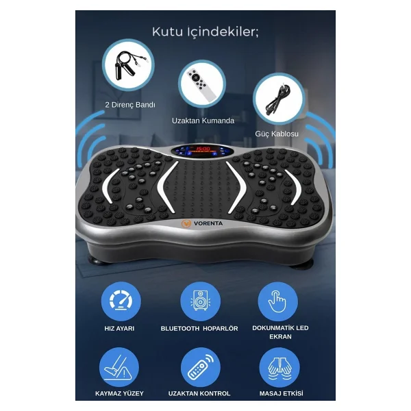 Fit Plus Yüksek Titreşimli 5 Programlı Spor Kondisyon Aleti ve Egzersiz Aleti - Görsel 8